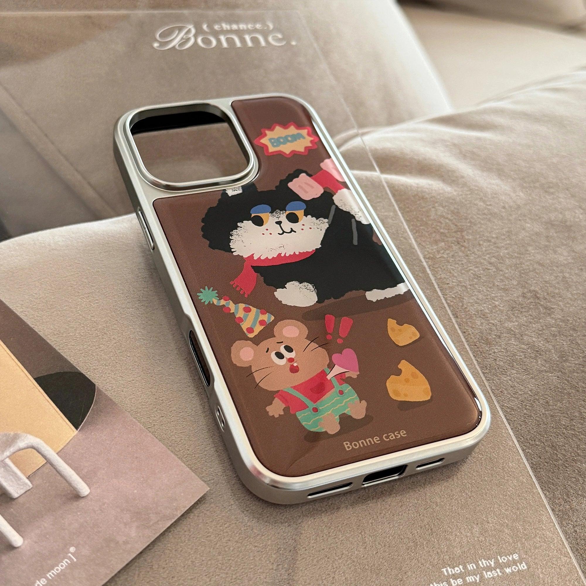Black Cat Whack-a-Mouse - iPhone Case